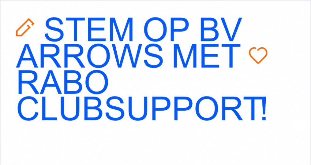 Stem op BV Arrows met Rabo Clubsupport